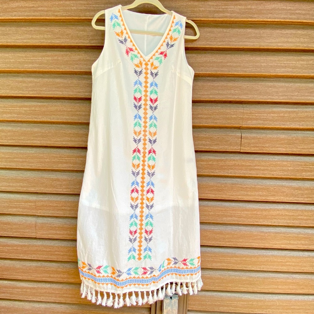 Shein Summer Beach Embroidery Dress